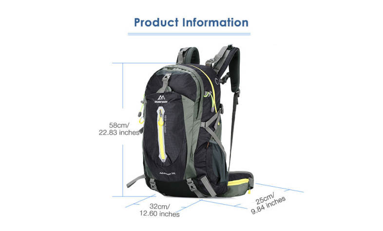 Maleroads 50L Outdoor Sports Backpack Hiking Camping Water Resistant Nylon Bike Rucksack Bag
