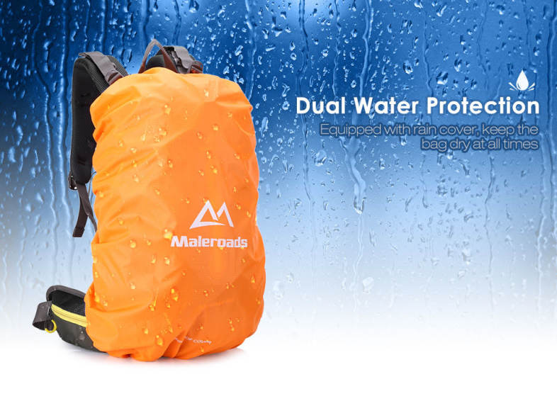 Maleroads 50L Outdoor Sports Backpack Hiking Camping Water Resistant Nylon Bike Rucksack Bag