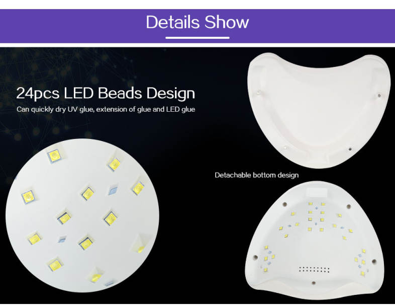 48W 2-in-1 LED / UV Nail Lamp Manicure Equipment