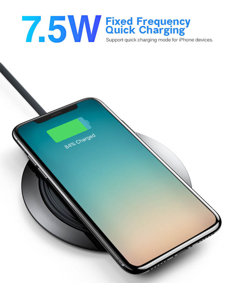 Baseus BSWC - P01 Metal Wireless Charger Electroplating Technology Zinc Alloy 10W