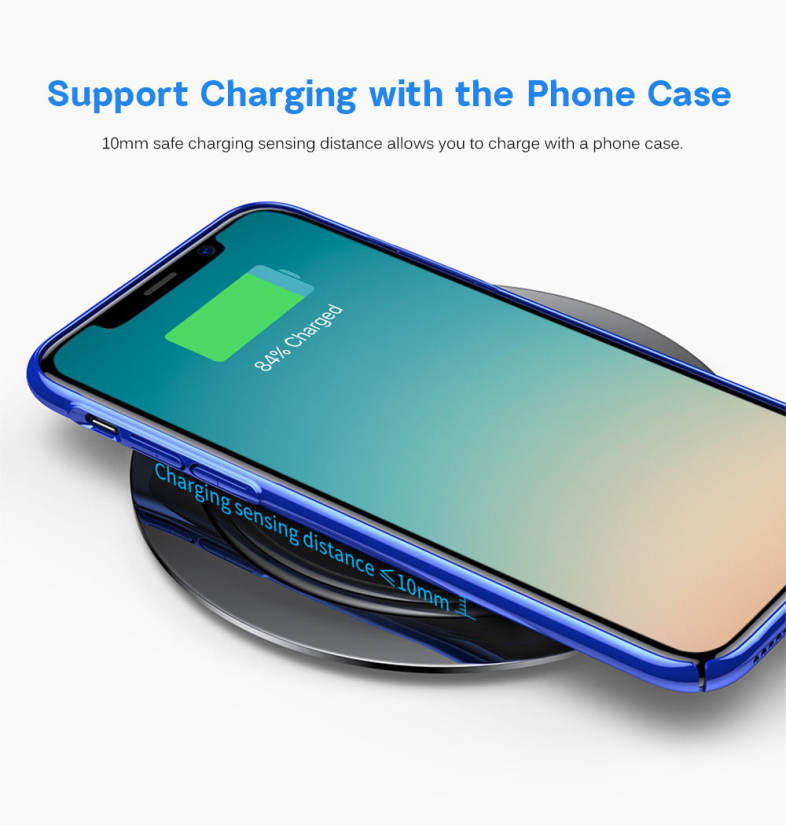 Baseus BSWC - P01 Metal Wireless Charger Electroplating Technology Zinc Alloy 10W