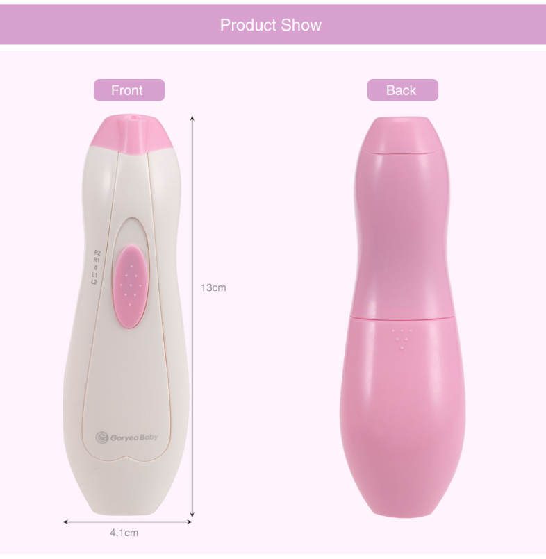 GoryeoBaby Electric Baby Nail Grinder Pen Type Kids Toenail Polish Set Grinding Machine
