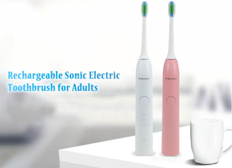 NST001 Rechargeable Sonic Electric Toothbrush with Adjustable Modes for Adults