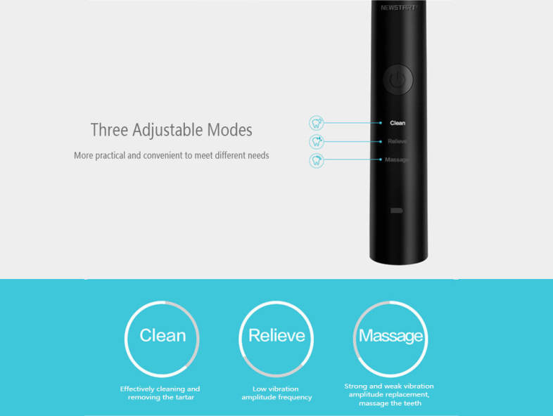 NST001 Rechargeable Sonic Electric Toothbrush with Adjustable Modes for Adults