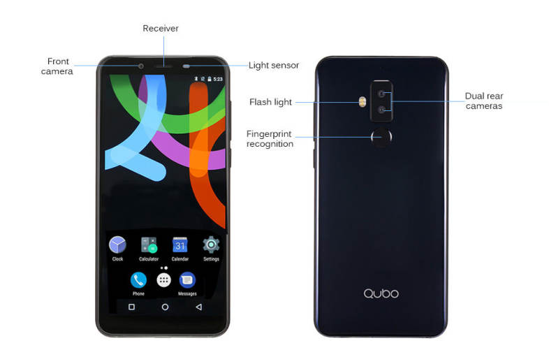 QUBO Juno 4G Phablet 5.7 inch Android 7.0 MT6750T 1.5GHz Octa Core 4GB RAM 32GB ROM Dual Rear Cameras