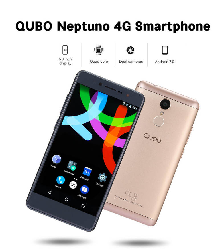 QUBO Neptuno 4G Smartphone 5.0 inch Android 7.0 MTK6737T Quad Core 1.45GHz 2GB RAM 16GB ROM OTG Function