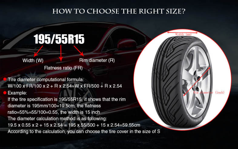 Universal Tire Cover Car Tires Storage Bag Vehicle Wheel Protector 4pcs