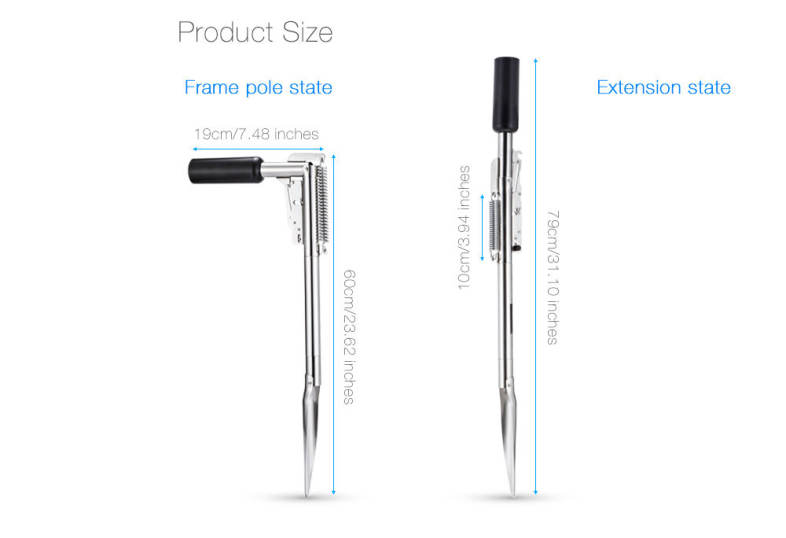 Outlife Automatic Fishing Rod Holder Stainless Steel Fish Bracket with High Strength Spring