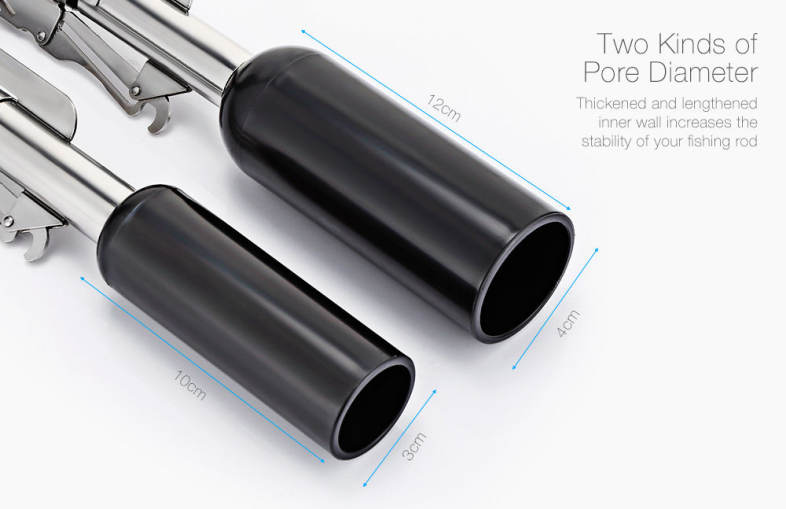 Outlife Automatic Fishing Rod Holder Stainless Steel Fish Bracket with High Strength Spring