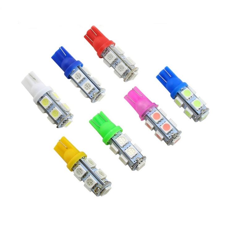 T10 LED Bulbs 5050 9 SMD Car Wedge Interior Side Marker Tail Light 12V 10PCS