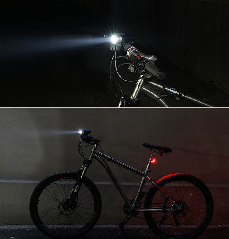 WHEELUP Bicycle Front Rear Light USB Charging Mountain Bike Headlight Taillight Accessories