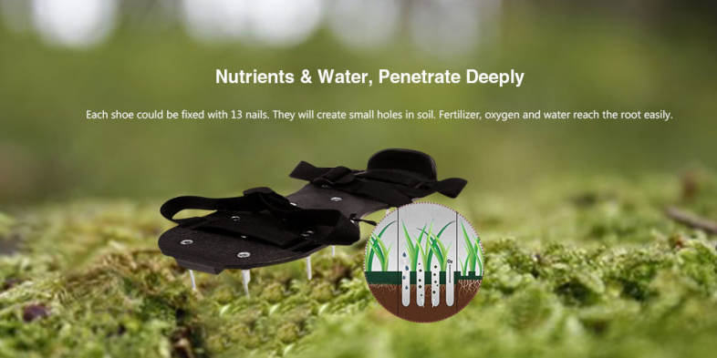 Garden Cultivator Scarification Lawn Nail Shoes 1 Pair