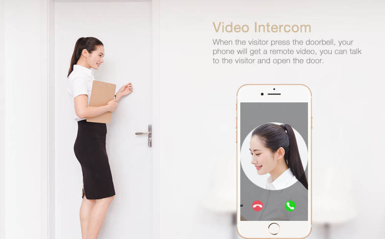 XM XM - JPIDR2 - F4 Doorbell Phone Video Intercom Night Vision Security CCTV Camera Home Surveillance 