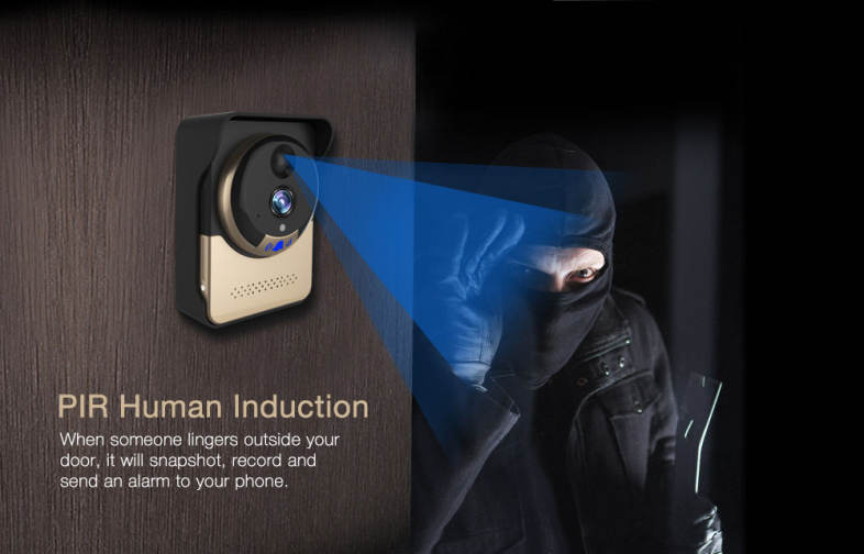 XM XM - JPIDR2 - F4 Doorbell Phone Video Intercom Night Vision Security CCTV Camera Home Surveillance 