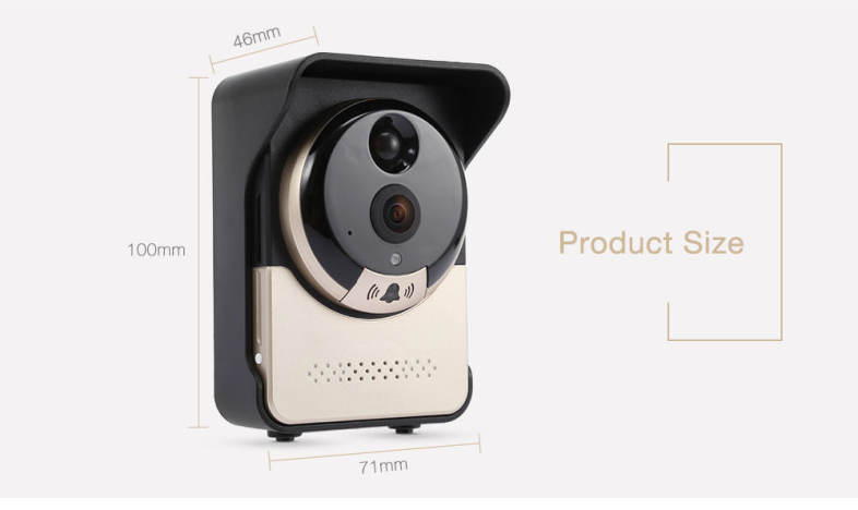 XM XM - JPIDR2 - F4 Doorbell Phone Video Intercom Night Vision Security CCTV Camera Home Surveillance 