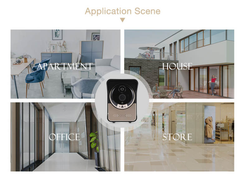 XM XM - JPIDR2 - F4 Doorbell Phone Video Intercom Night Vision Security CCTV Camera Home Surveillance 