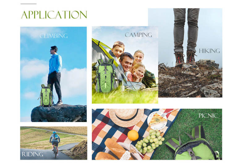 MALEROADS Unisex Hiking Backpack for Travel Camping Water resistant Multifunctional Bag