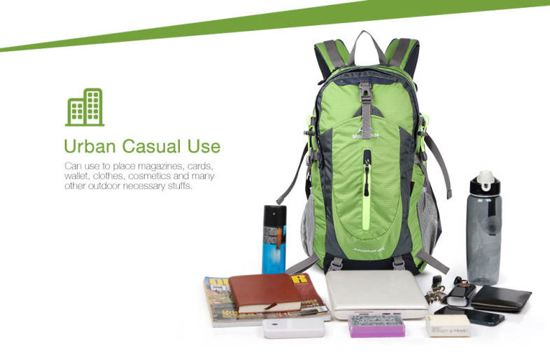 MALEROADS Unisex Hiking Backpack for Travel Camping Water resistant Multifunctional Bag