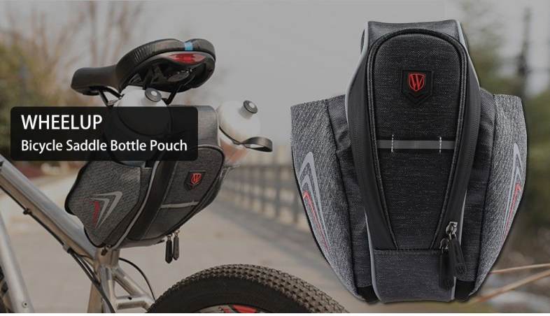 WHEELUP Bicycle Saddle Bottle Bag Seat Rear Tail Pouch Bike Accessory