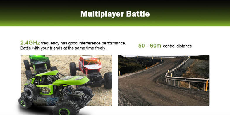 Flytec SL - 135A 1/14 2.4GHz 25km/h Independent Suspension Spring Off Road Vehicle RC Crawler Car