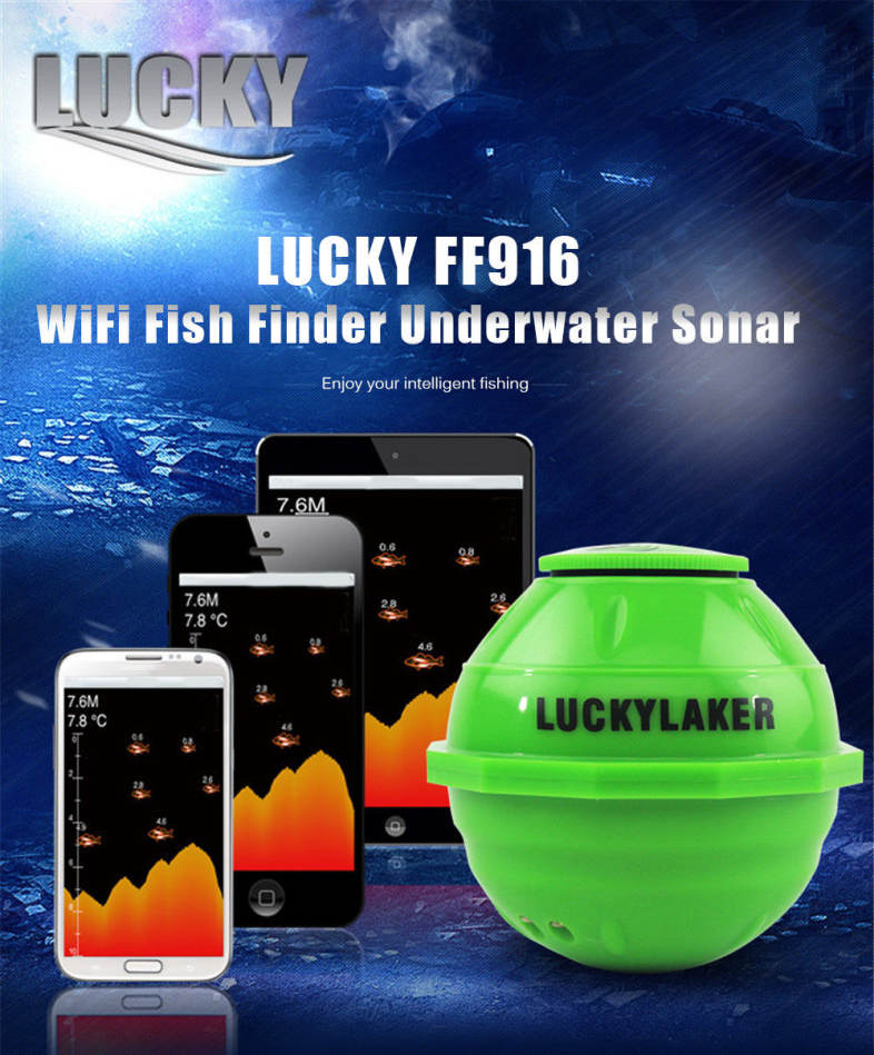 LUCKY FF916 WiFi Intelligent Fish Finder Underwater Sonar with Magnifier