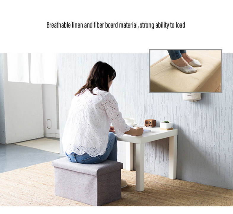 Foldable Storage Stool Clothing Organizer 