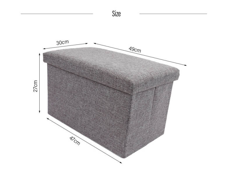 Foldable Storage Stool Clothing Organizer 