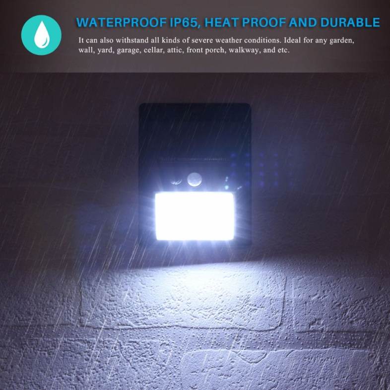 20LEDS Waterproof Solar PIR Motion Sensor Wall Lamp