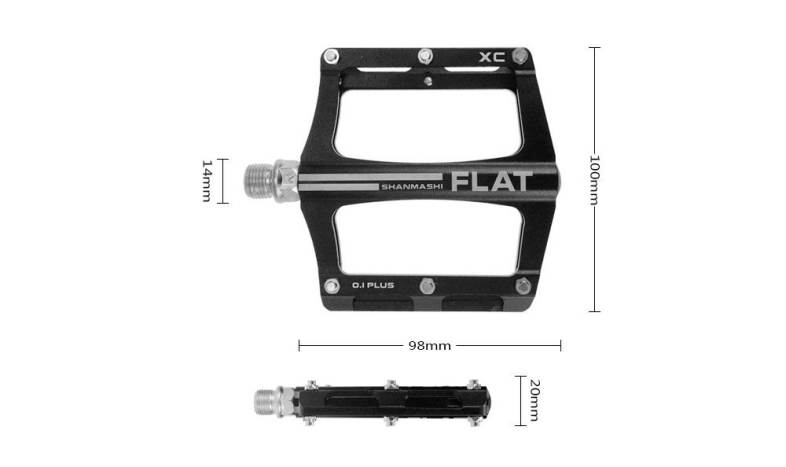 Shanmashi 0.1PLUS Aluminium Alloy Mountain Bike Pedals High-strength Non-slip Surface
