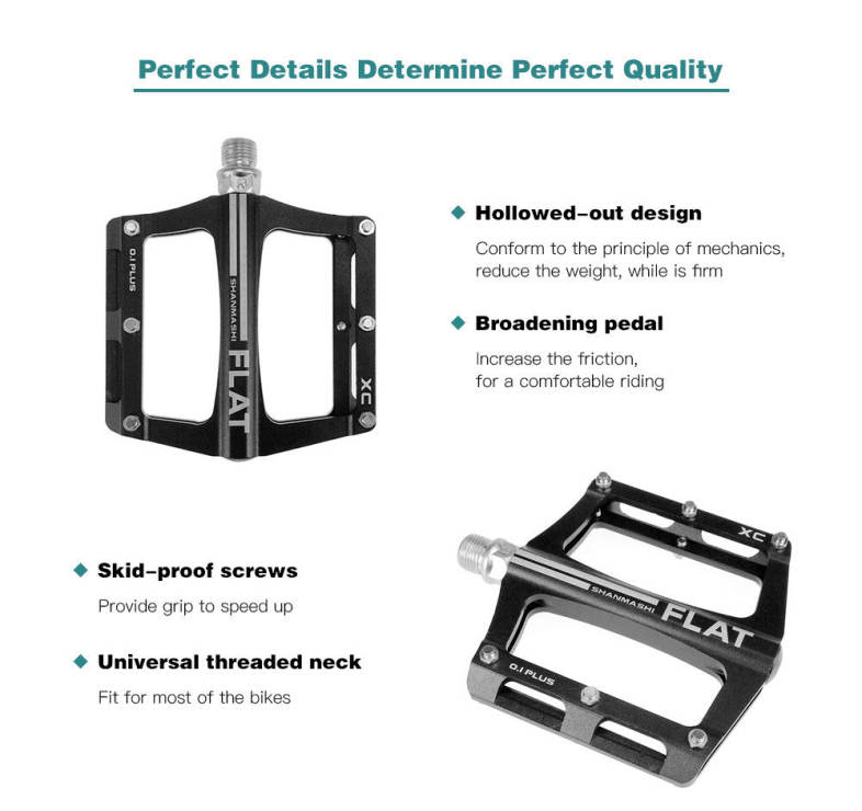 Shanmashi 0.1PLUS Aluminium Alloy Mountain Bike Pedals High-strength Non-slip Surface