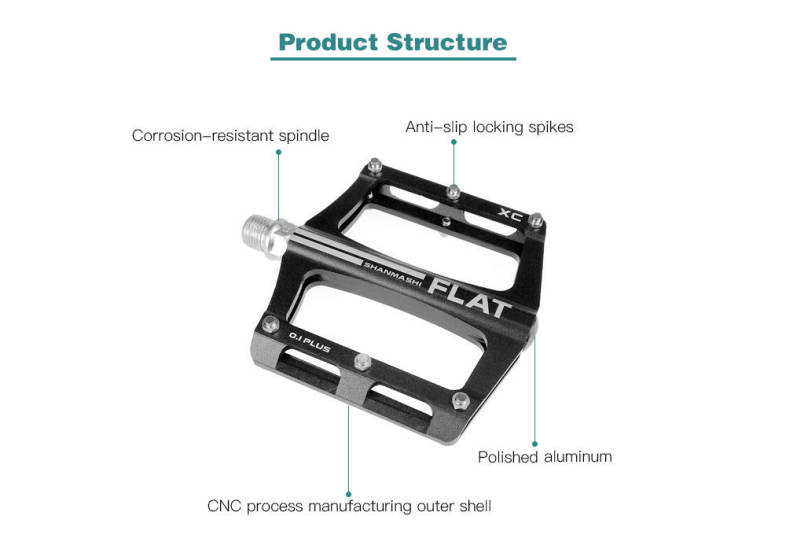 Shanmashi 0.1PLUS Aluminium Alloy Mountain Bike Pedals High-strength Non-slip Surface