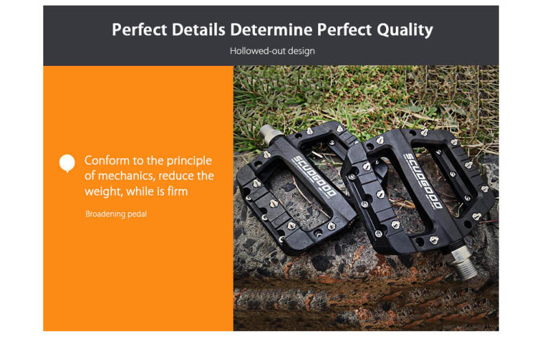 Shanmashi 1712C Nylon Carbon Fiber Mountain Bike Pedals with High-strength Non-slip Surface