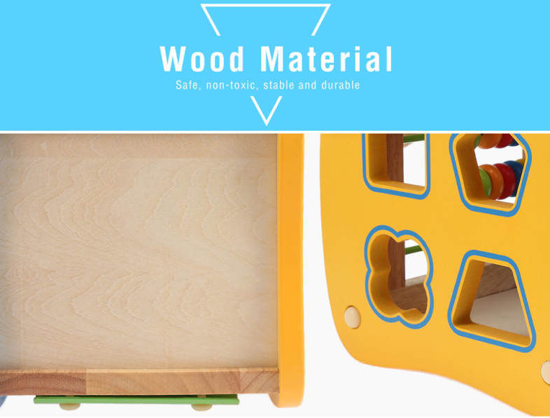 Multifunctional Puzzle Building Block Box Shape Matching Educational Toys