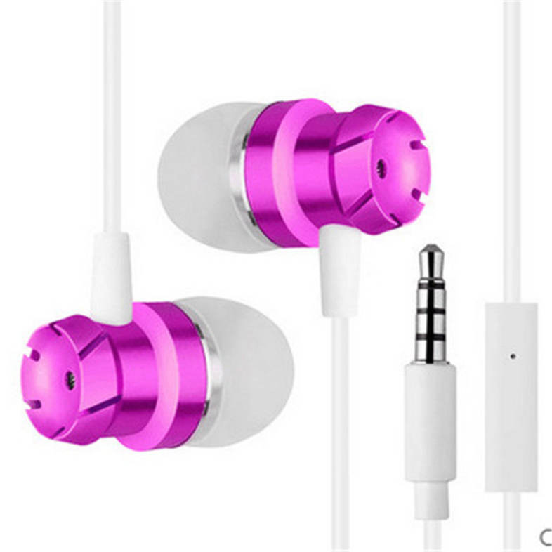 In Ear Headphones  Earbuds with Line-in Microphone Heavy Bass Dynamic Driver Earphones with Non Tangle Fabric Braid