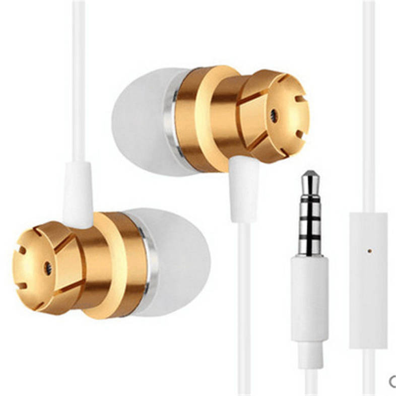 In Ear Headphones  Earbuds with Line-in Microphone Heavy Bass Dynamic Driver Earphones with Non Tangle Fabric Braid