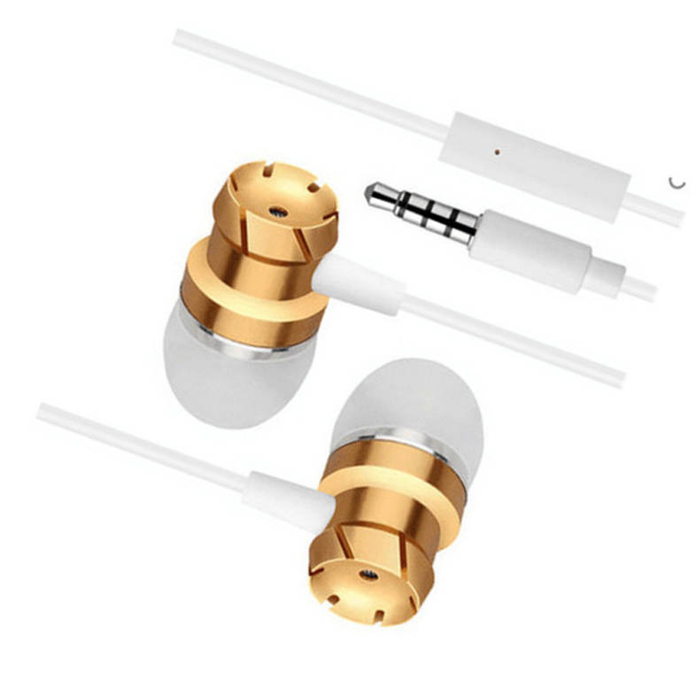 In Ear Headphones  Earbuds with Line-in Microphone Heavy Bass Dynamic Driver Earphones with Non Tangle Fabric Braid