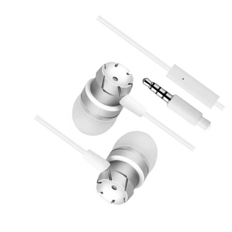 In Ear Headphones  Earbuds with Line-in Microphone Heavy Bass Dynamic Driver Earphones with Non Tangle Fabric Braid