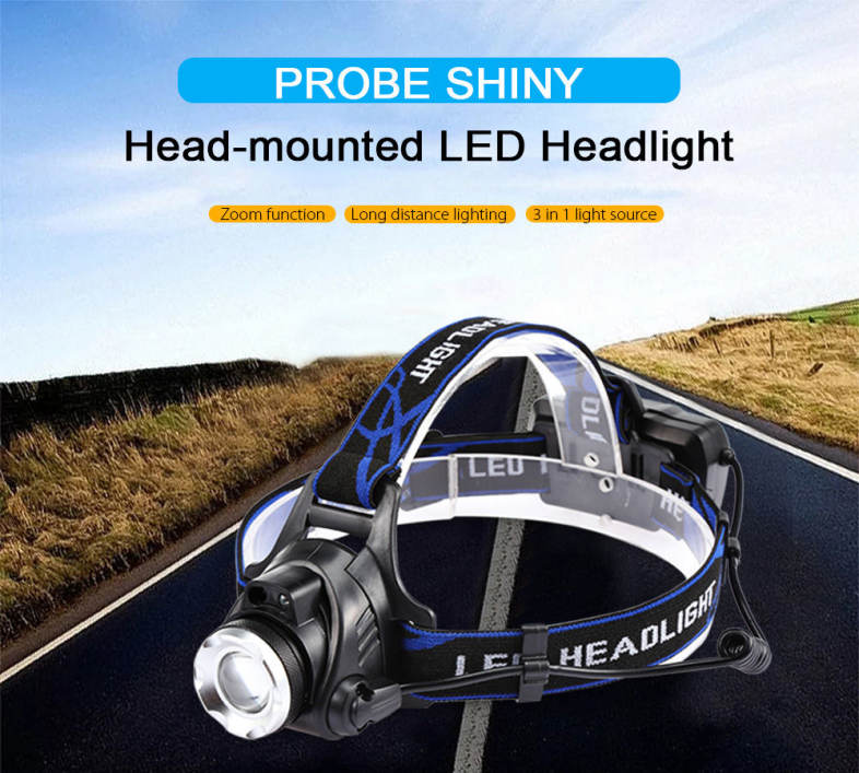 PROBE SHINY Head-mounted USB Induction LED Headlight