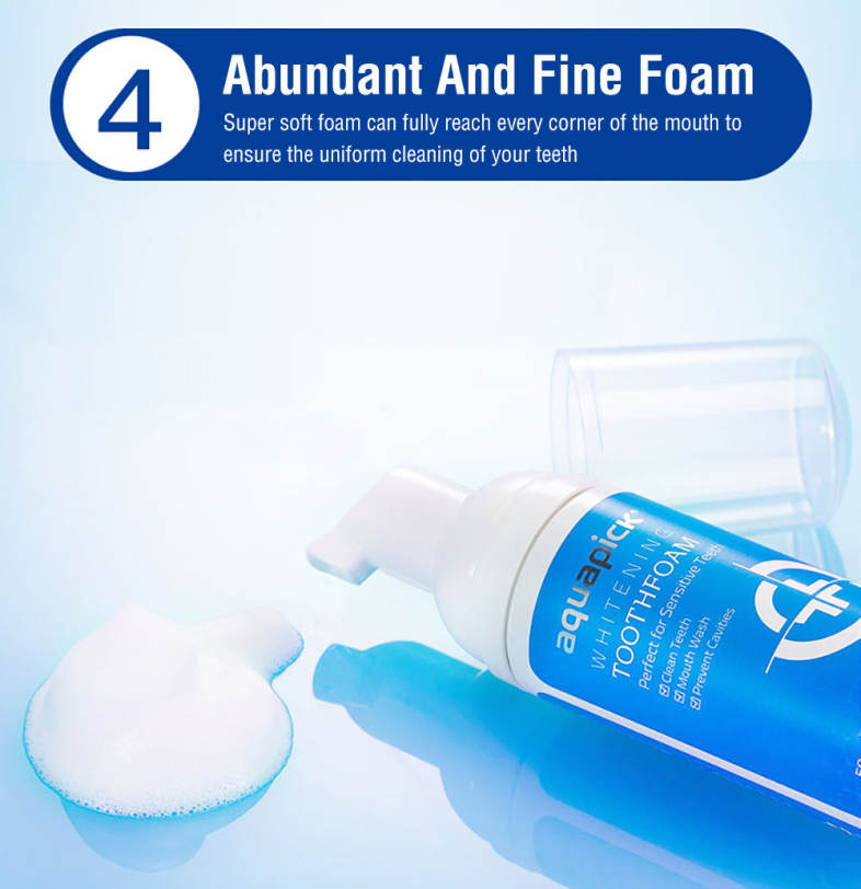 Aquapick 50ml Portable Oral Care Foam Whitening Toothpaste