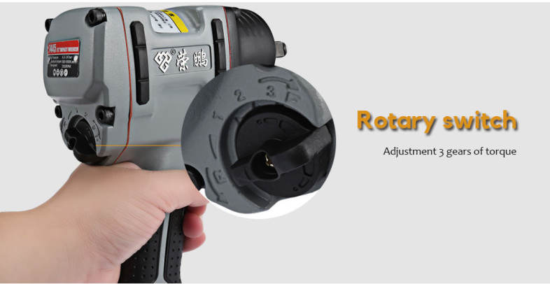 Rongpeng 7445 Professional 1/2 inch Twin Hammer Air Impact Wrench 
