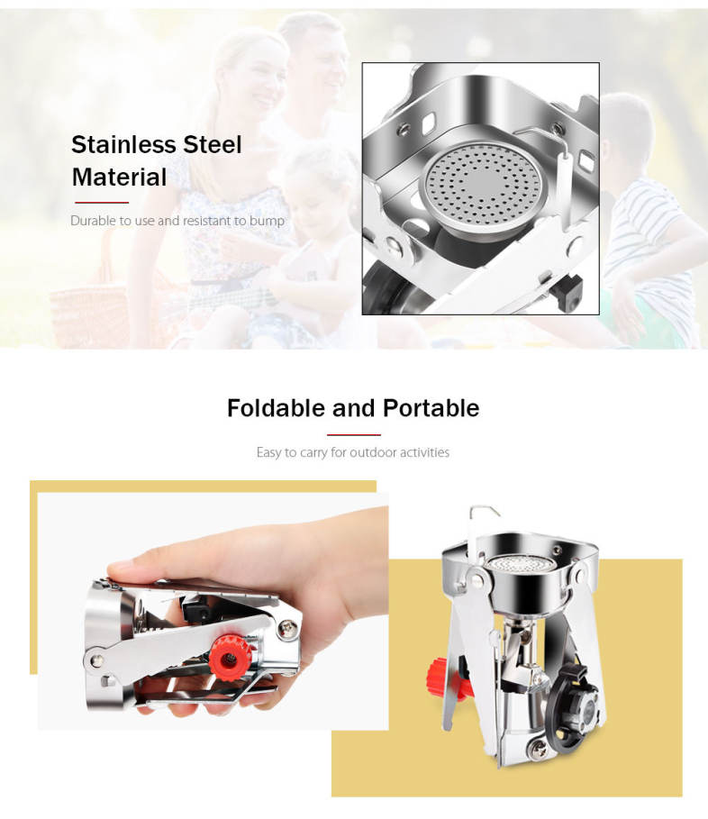 Outlife Outdoor Portable Long Tank Interface Burner Camping Gas Stove