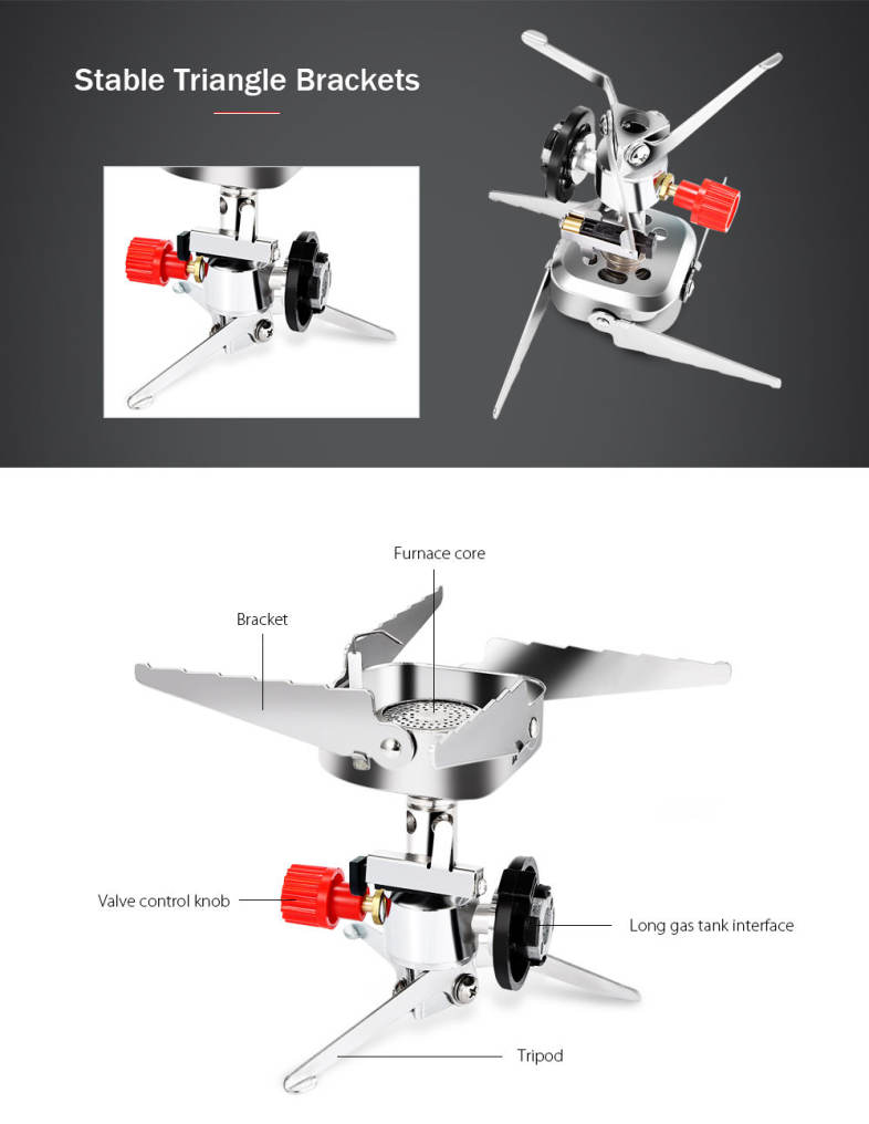 Outlife Outdoor Portable Long Tank Interface Burner Camping Gas Stove