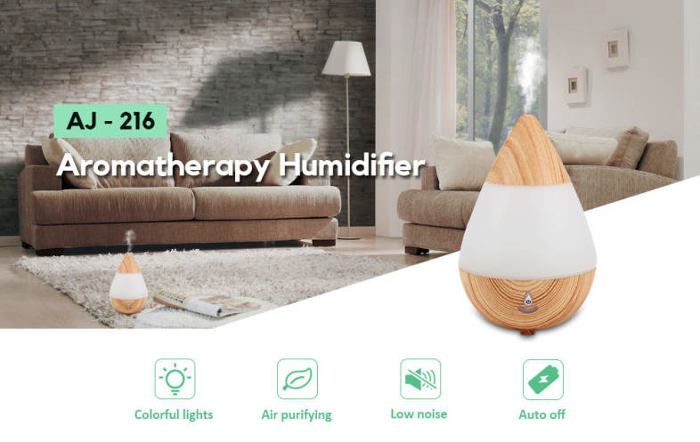 AJ - 216 235ml Aromatherapy Humidifier with Night Light Bluetooth Function