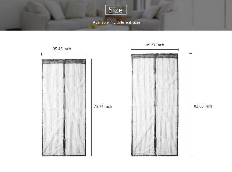 Magnetic Screen Door Anti-mosquito Magnet Mesh Gate