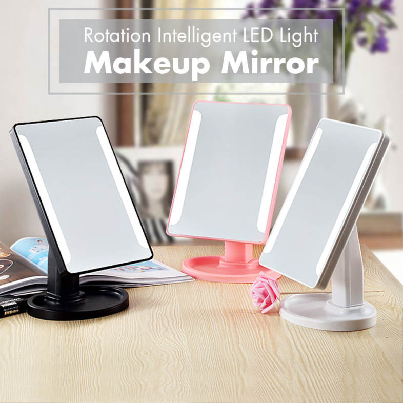 Rotation Intelligent LED Light Makeup Mirror
