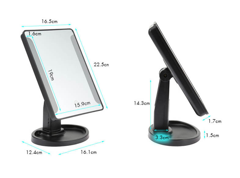 Rotation Intelligent LED Light Makeup Mirror