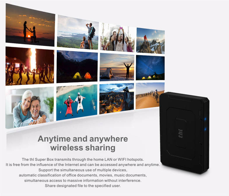 THL Super Box Amlogic S912 2GB RAM 16GB ROM 2.4G   5G WiFi BT 4.0 Support Wifi Hotspot / Smart APP / Hard Disk