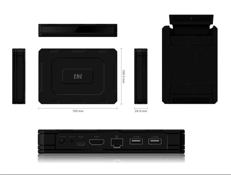 THL Super Box Amlogic S912 2GB RAM 16GB ROM 2.4G   5G WiFi BT 4.0 Support Wifi Hotspot / Smart APP / Hard Disk