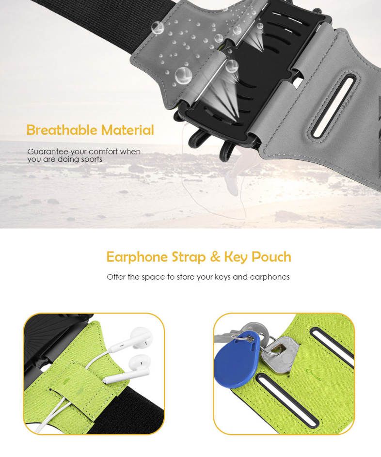 Maleroads Mobile Phone Sports Arm Band for 4 - 6 inch Smartphone