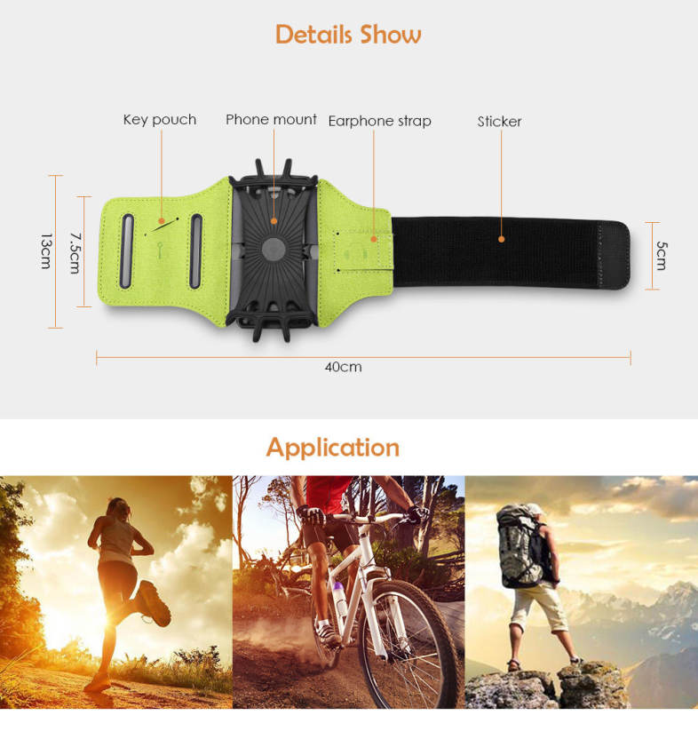 Maleroads Mobile Phone Sports Arm Band for 4 - 6 inch Smartphone